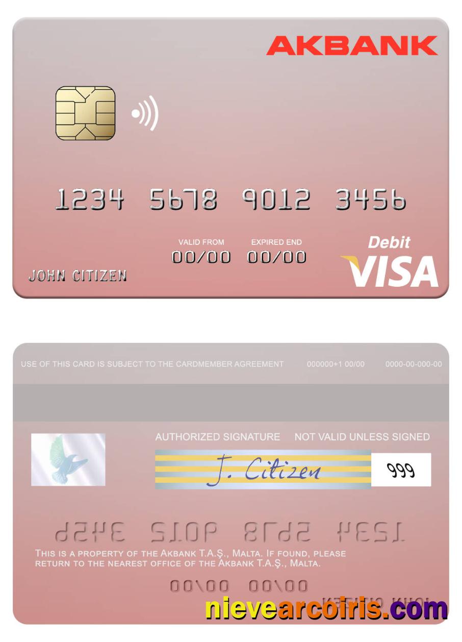 Malta Akbank T.A.Ş. visa debit card